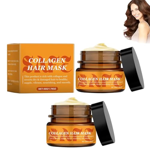 Mascarilla Capilar de Colágeno, Mascarilla Capilar de Acondicionamiento Profundo, Reparadora Antifrizz, Nutritiva para Cabello y Cuero Cabelludo, Tratamiento de Keratina en Casa