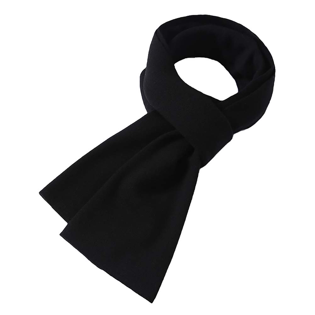 PDTXCLS Aeiniweraabbcc Bonnenult Men's Fashion Cashmere Scarves, Luxury Softness Cozy Wool Warm Scarf for Winter Cold Weather, Black