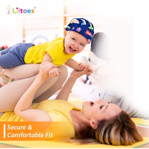 LILTOES Baby Head Protector for Safety of Kids 6M to 60M- Baby Safety Helmet with Proper Air Ventilation & Corner Guard Protection (Aqua Alien)