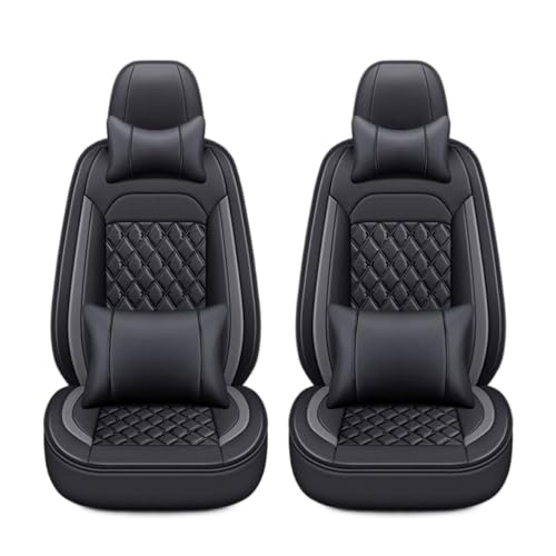 に適用ポルシェ カイエン 958型 2010.3~2018 車用シートカバー 2 席セット フルカバータイプ 通気性素材 人体工学設計で腰肩痛緩和 オリジナル形状に密着 ズレ防止 背面大容量収納ポケット 簡単取り付け オールシーズン対応(黒灰縞,枕付き)