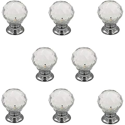 Jingyi E-commerce 8 Pcs Crystal Ball Cabinet Drawer Mini Metal Jewelry Box Gift Case Knobs Single Hole Pull Handles Cover