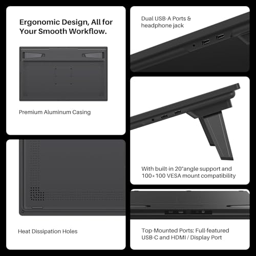 HUION Kamvas Pro 27 144Hz 4K UHD Drawing Tablet with Screen, Dual-Pen Powered by PenTech 4.0 16384 Pen Pressure, Canvas Glass 3.0 △E<1 Graphic Tablet Multi-Touch Drawing Monitor with Keydial Remote - Image 7