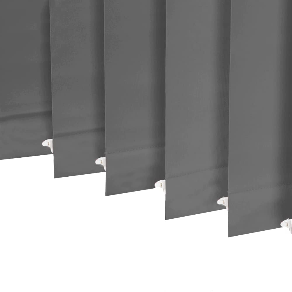 100% Blackout Vertical Window Shades, 3.5inch Slat Fabric Thermal Insulated Energy Saving UV Protection Decoration Vertical Window Blinds