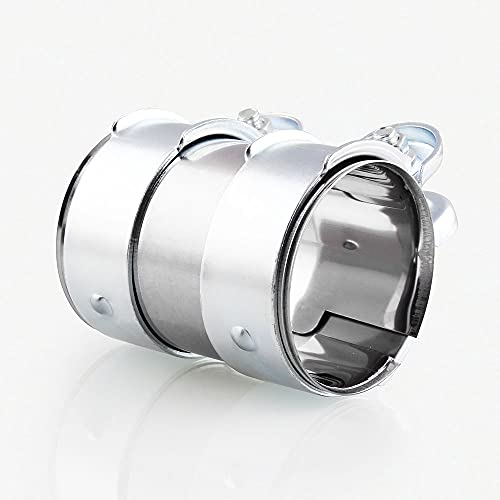 Droning, Buzzing, or Vibration From Front of the Vehicle - 2017-2018 Audi Q7 6 2.5' Exhaust Clamp Pipe Size 65mm x 95mm for 65mm ID Tube Joint Bolts Band Flanges Clamp