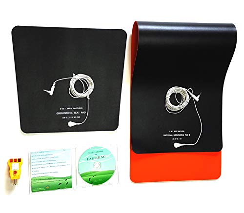 Grounding Universal Pad(12.4"x39.2") and Seat Pad Kit for Body Earthingㅡ EMF Prevention