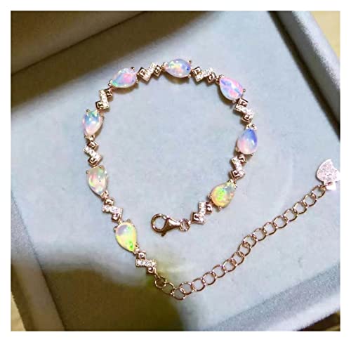 Bracelet opale pour fiançailles le cadeau idéal en argent 925 chargé d'amour