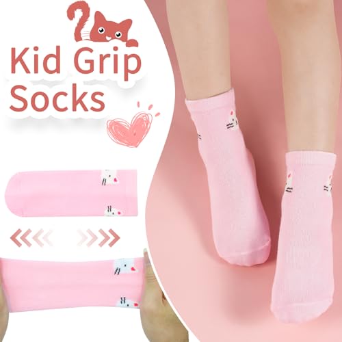 Toddler Non Slip Socks 15 Pairs, Kids Grip Socks for Girls Boys 0-7 Years Soft Cartoon Grippy Baby Sock with Gripper3