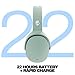 Skullcandy Hesh ANC Wireless Over-Ear Bluetooth Headphones with Extra USB-C Charging Cable, Active Noise Canceling, 22 Hrs Battery, Foldable Lightweight Design, Microphone iPhone Android - Preppy Sage