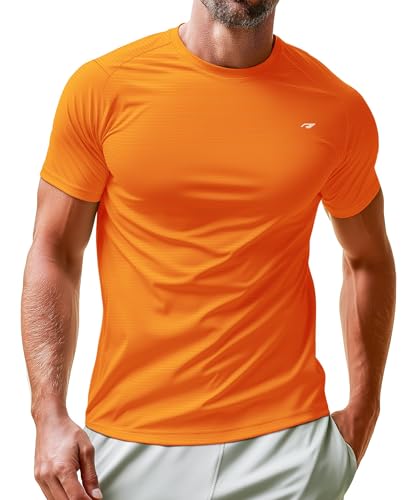 Mens Performance T-Shirts Short Sleeve Athletic Fit Tee Shirt Moisture Wicking Quick Dry Gym Tshirts Running Active Wear