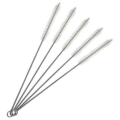 5PCS Straws Cleaning Brush,Heavy Bristle Straw Cleaner for Washing Bendable Drink Straws,Milk Bottle
