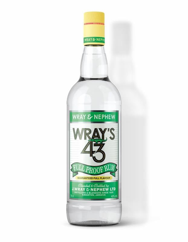 Wrays 43 70cl 43% vol White Full proof Jamaica Rum