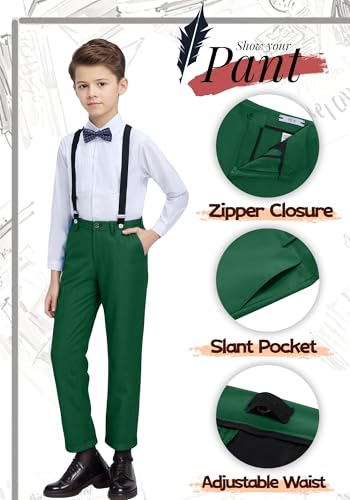 Image of YuanLu Boys Suit Dress Clothes Ring Bearer Outfit Homecoming Dresses Boy Vest and Pants Set for Kids Wedding Tuxedo Suits