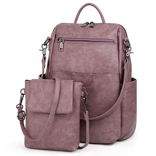 UTO Mujer Bolso Mochila Cuero Sintético Desmontable Tote Bandolera Crossbody de Hombro