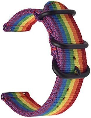 Quick Release 2 Pieces Watch Band Thick Nylon Strap Black Buckle