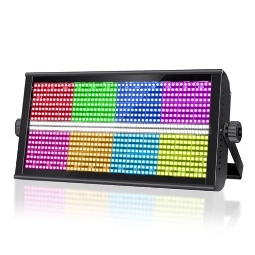 ENDYSHOW LED Stage Strobe Light,960 LEDs RGBW DJ Strobe Lights with 48 RGB&8 White Segments by DMX Control Sound Activated Auto Play for Event Stage Club Bar Party Show Wedding Stage Lighting