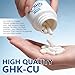 GHK-Cu Copper Peptide Supplement Capsules, 120 Capsules. Premium Health. Utilizing enteric Coating Technology to Achieve Optimal Absorption, Each Capsule Contains 120 micrograms of GHK-Cu.