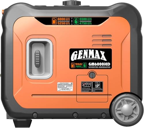 Image of GENMAX Portable Generator,6000W Super Quiet Dual Fuel Portable Engine with Lightweight for Backup Home Use&Camping Travel Outdoor,EPA Compliant(GM6000iED.)