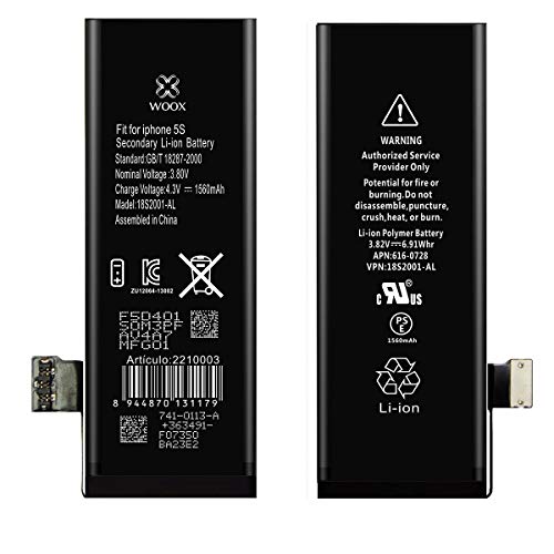 Todobarato24h Bateria Compatible con iPhone 5S 5C Interna 3.8V 1560mAh APN 616-0720