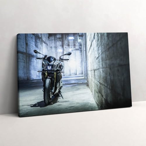 Tableau photo sur toile moto pour transformer un mur blanc triste