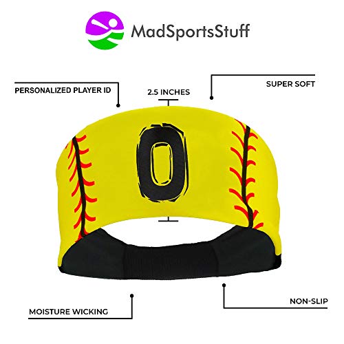 MadSportsStuff Softball Headband for Girls with Jersey Number (Numbers 00-39)4