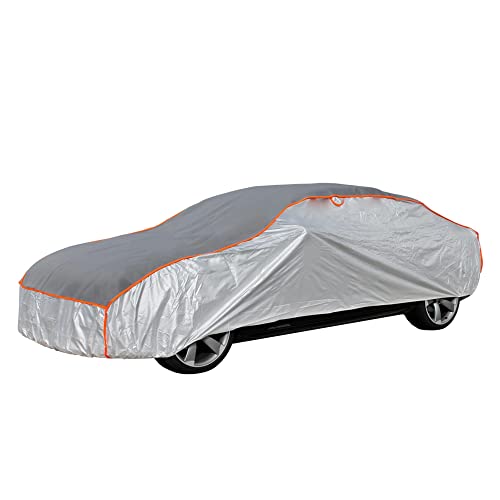ECD Germany Telo Copriauto Antigrandine Copertura Totale per Auto Combi Taglia XXL 535x180x132 cm Grigio/Arancione Protezione UV Impermeabile Traspirante Antipolvere Idrorepellente Telone con Custodia