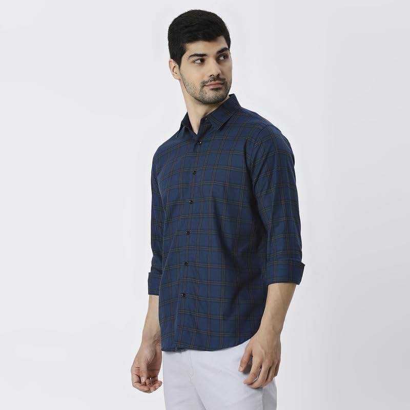 Image of Mens Striped Slim Fit Cotton Casual Shirt | Full Sleeves Mens Shirts | Stylish Shirt for Men