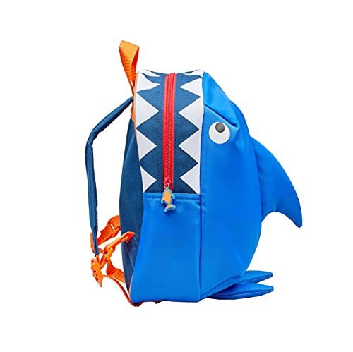 HTUK Mochila 3D con diseño de tiburón para niños, mochila escolar de lona para jardín de infantes, mochila de viaje para guardería, azul, Talla única Cover