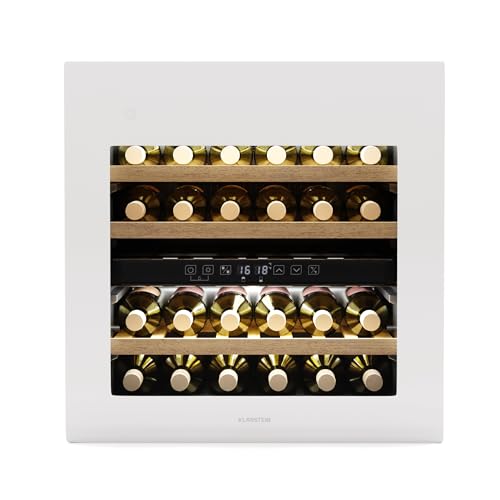 Klarstein Rhone 36 Duo vinoteca - 36 botellas, 2 zonas, 5-22°C, LED, puerta UV,...
