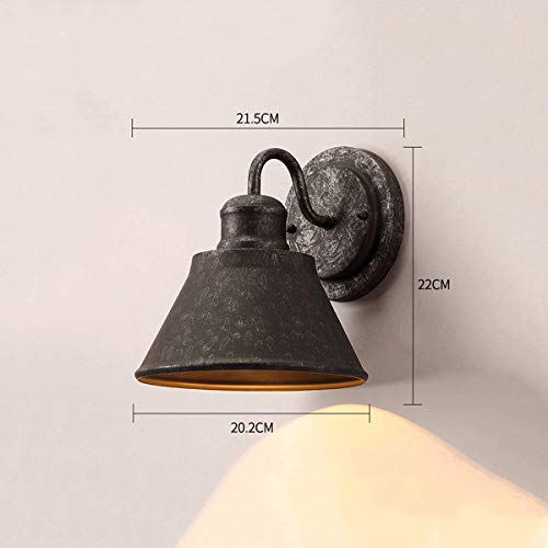 Lampe murale industrielle rétro étanche LED E27 métal pour balcon - 2