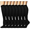 Iseasoo Copper Compression Socks For Men & Women Circulation-Best For Medical Running Hiking Cycling 15-20 mmHg