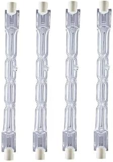 4 x Energy Saving 400w Equivalent R7s Linear Halogen floodlight J118 Security Light Bulb 118mm Length