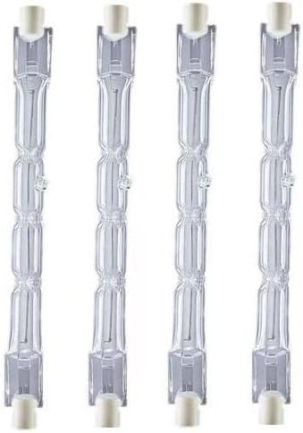 4 x Energy Saving 400w Equivalent R7s Linear Halogen floodlight J118 Security Light Bulb 118mm Length