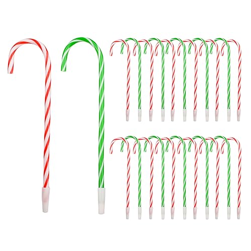 Lezevn Penne a sfera a forma di bastoncino di zucchero, a forma di bastoncino di zucchero, a forma di bastoncino di zucchero, per decorare l'albero di Natale (24)