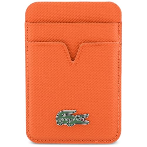 Cartera MagSafe Lacoste Petit Pique naranja tarjetero móvil 2