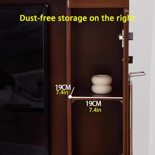 Soporte móvil para TV con ruedas 360° color marrón miniatura 5