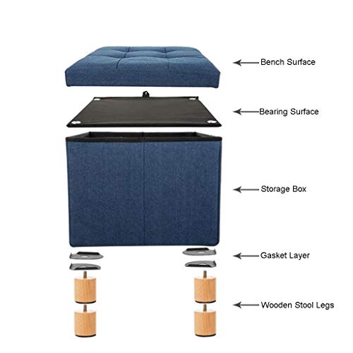 Repose-pieds avec boîte de rangement 33L pour petits espaces