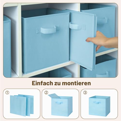 GRANNY SAYS Aufbewahrungswürfel Stoff, Regalkörbe 27x27x27,5, Hellblau – Ansicht 6