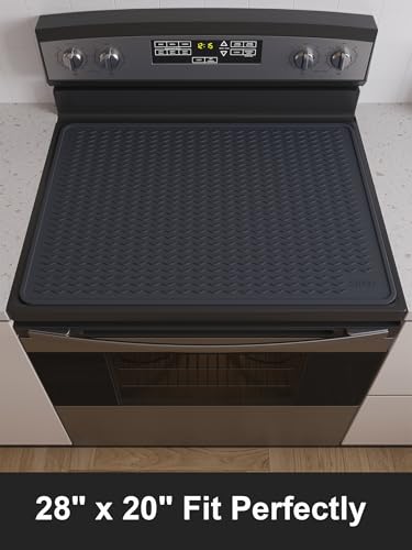 Stove Top Covers for Electric Stove, Food Grade Heavy Duty Silicone Glass Stove Top Cover Protector, Induction Cooktop Protector, Heat Resistant Range Ceramic Stove Top Covers Mat, Oven Cover