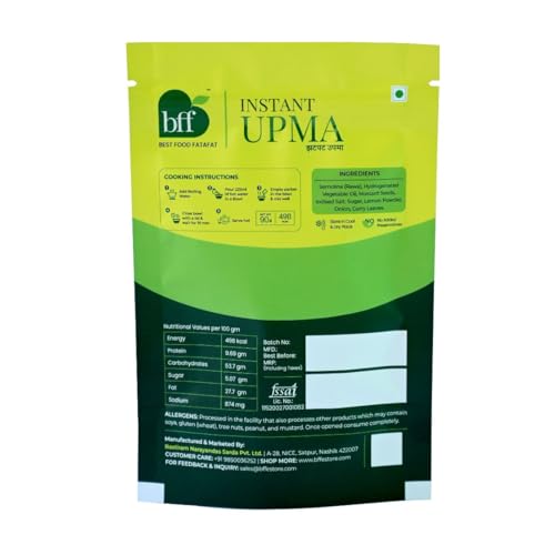 Image of Instant Upma 90g | Indian Breakfast Mix | Just Add Water | Made with Semolina & Spices | Convenient Meal for Home, Office & Travel