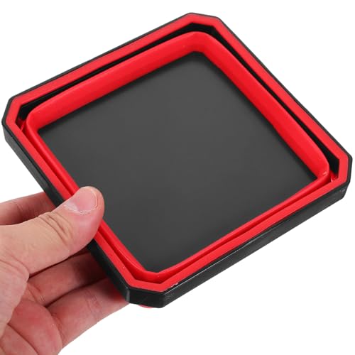 Bandeja de silicona roja para guardar tornillos en el garaje de casa 5