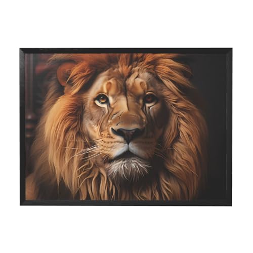 Cuadro The Lion's Gaze, la fuerza y majestuosidad de un lienzo enmarcado para tu pared