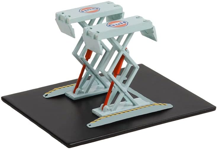 Greenlight 16160-B Auto Body Shop - Automotive Double Scissor Lifts Series 1 - Gulf Oil 1/64 Scale