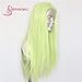 SAPPHIREWIGS Light Fluorescent Neon Green Fashion Cosplay Blogger Internet Celebrity Daily Makeup Synthetic Lace Front Wigs