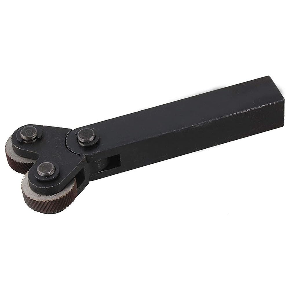 Netzförmige Rändelscheiben, 0,5/1,0/2,0 mm, HSS-Stahl für Drehmaschinen-Werkzeughalter, 6-teiliges Prägerad-Set mit 1 Halter