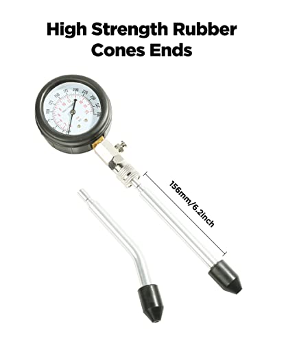 8 Pcs Compression Tester Automotive,Small Engine Cylinder Test Pressure Gauge Tool Set,Petrol Engine Cylinder Compression Tester Kit,Automotive Tool Gauge For Car Motorcycle Snowmobile Petrol Engine #TOP1