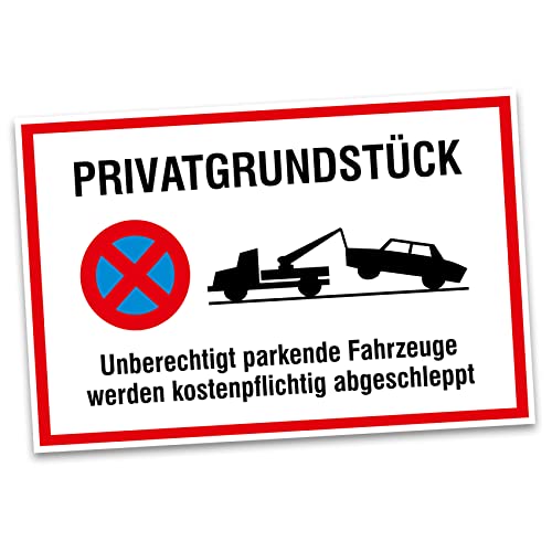 Safety Sign 20 x 30 cm Aluminium Composite Plate for Fence Gate Door Posts Weatherproof Aluminium Sign without Drilling Holes Parking Sign (04 Private Property)