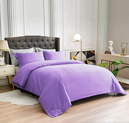 La Calypso Bedding 100% Cotton 600 Thread Count Duvet Set, 1 Piece Duvet Cover with Zipper Closure & Corner Ties and 2 Pillowcase, Comforter Cover Set
