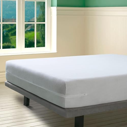 Protector de colchón con cremallera SAVEL funda algodón elástica cama 150 6