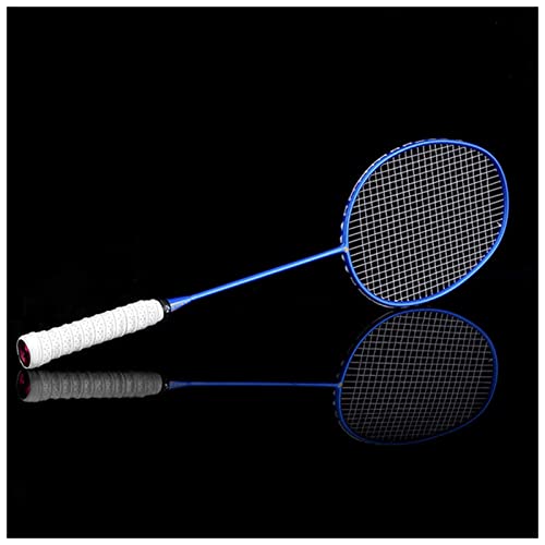 EMoLus Raquetas De Badminton Grafito Single Badminton Raquet Fibra de Carbono Profesional Raqueta de bádminton con Bolsa de Transporte Juego De Raquetas Badminton (Size : Blue White)