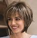 ELIM Brown Wigs for Women Short Curly Hair Wig Synthetic Full Female Wigs with Wig Cap Z117